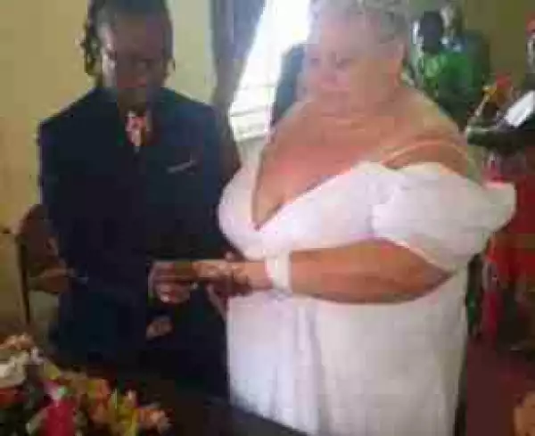 Young Sierra Leonean Singer Weds Older White Woman (Photos)